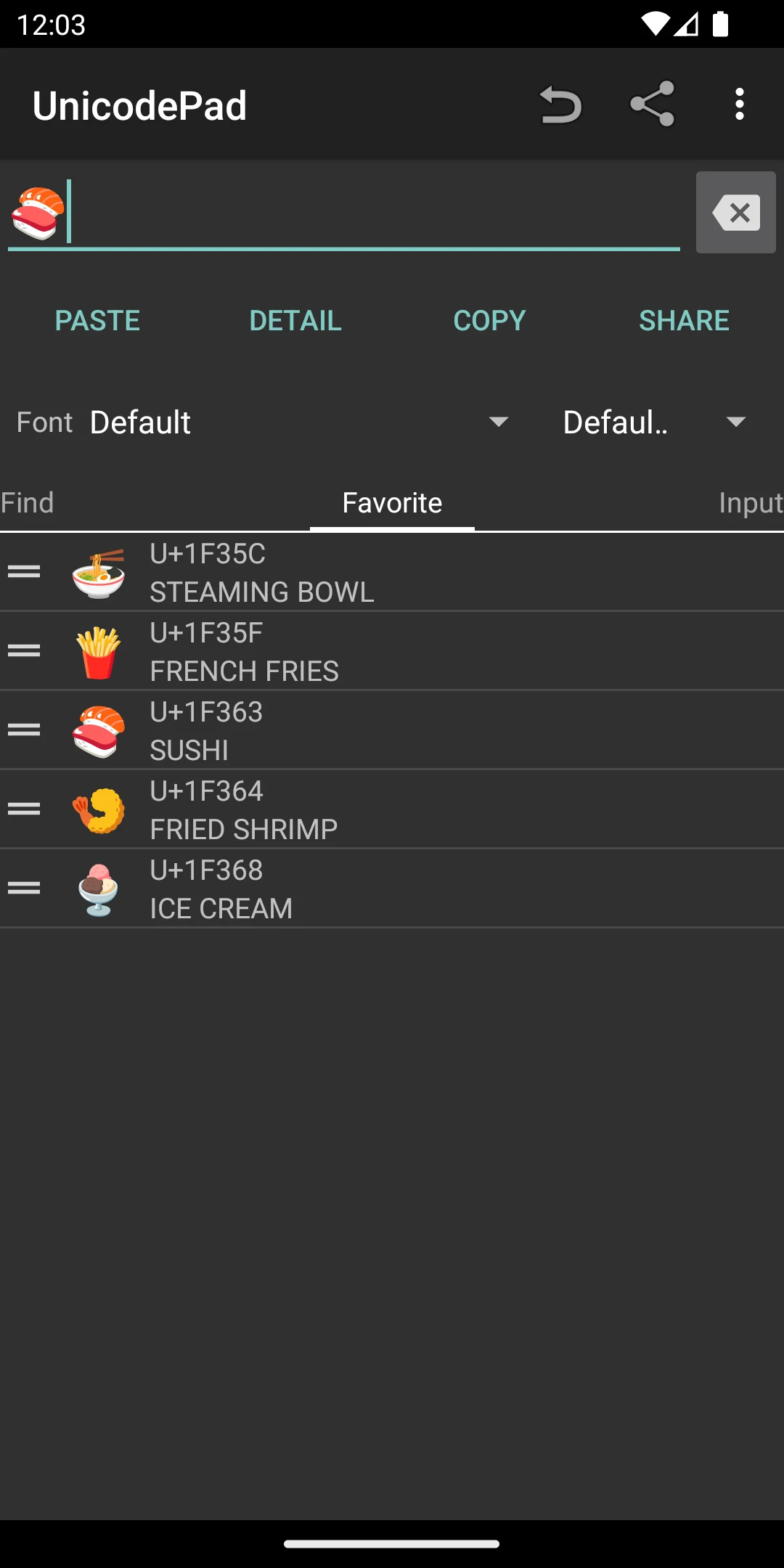 Unicode Pad screenshot