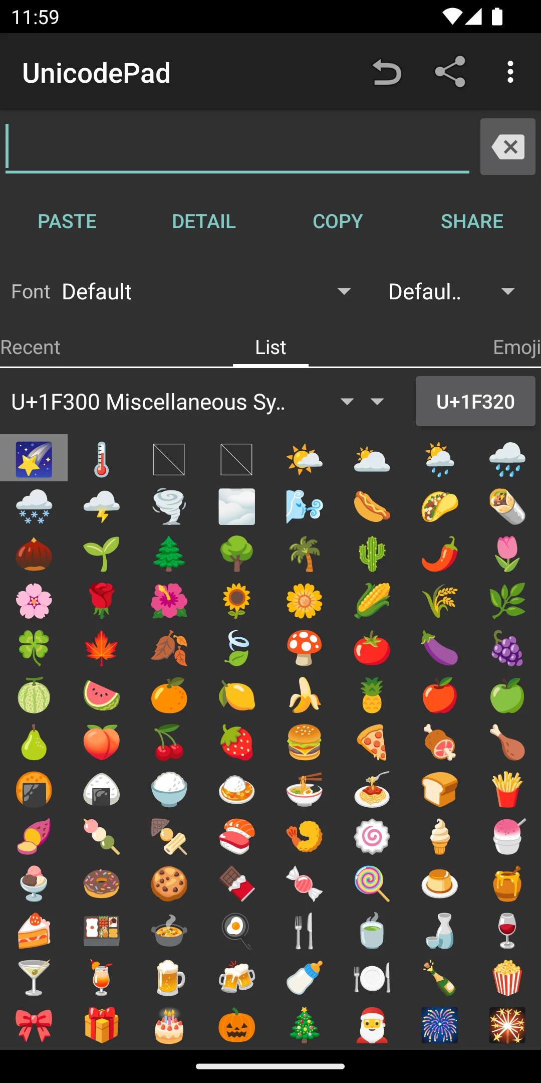 Unicode Pad screenshot