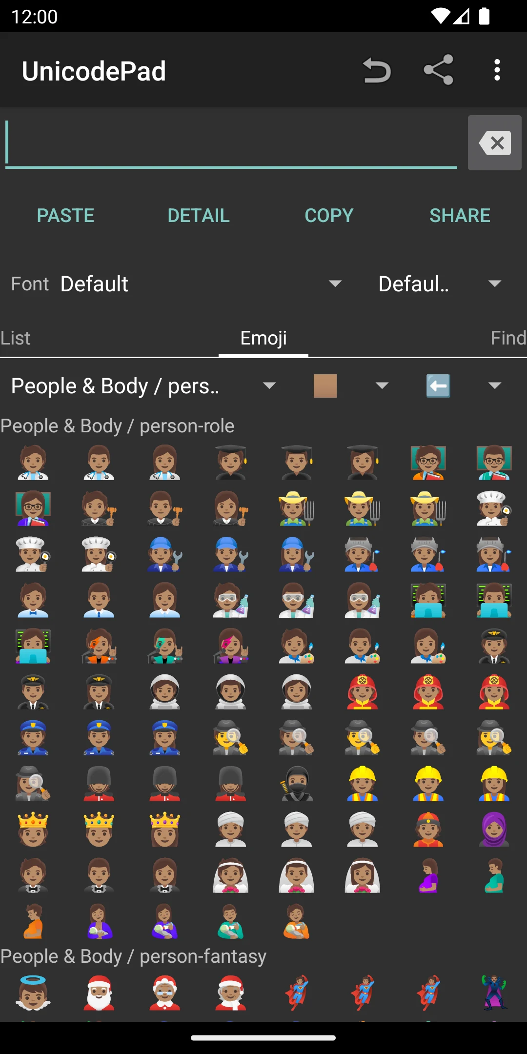 Unicode Pad screenshot